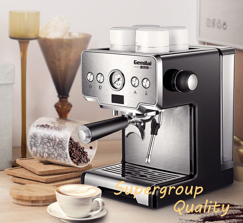 Italian Coffee Maker Home Small Semi-automatic Freshly Ground High Pressure Steam Milk Foam